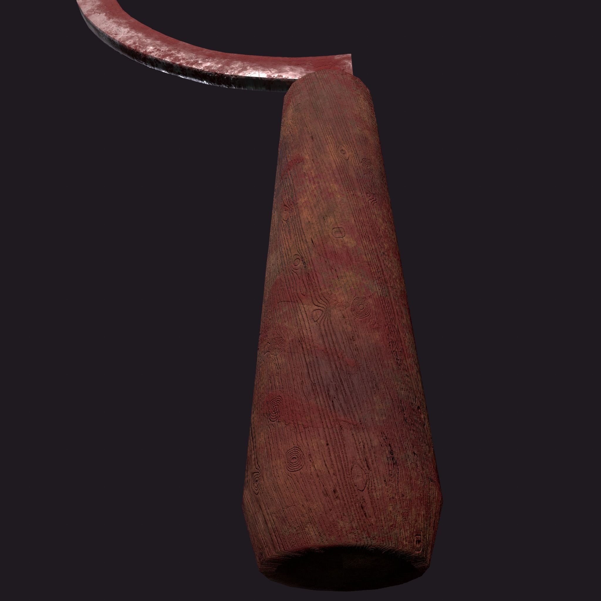 Bloody Sickle Free low-poly 3D model_32
