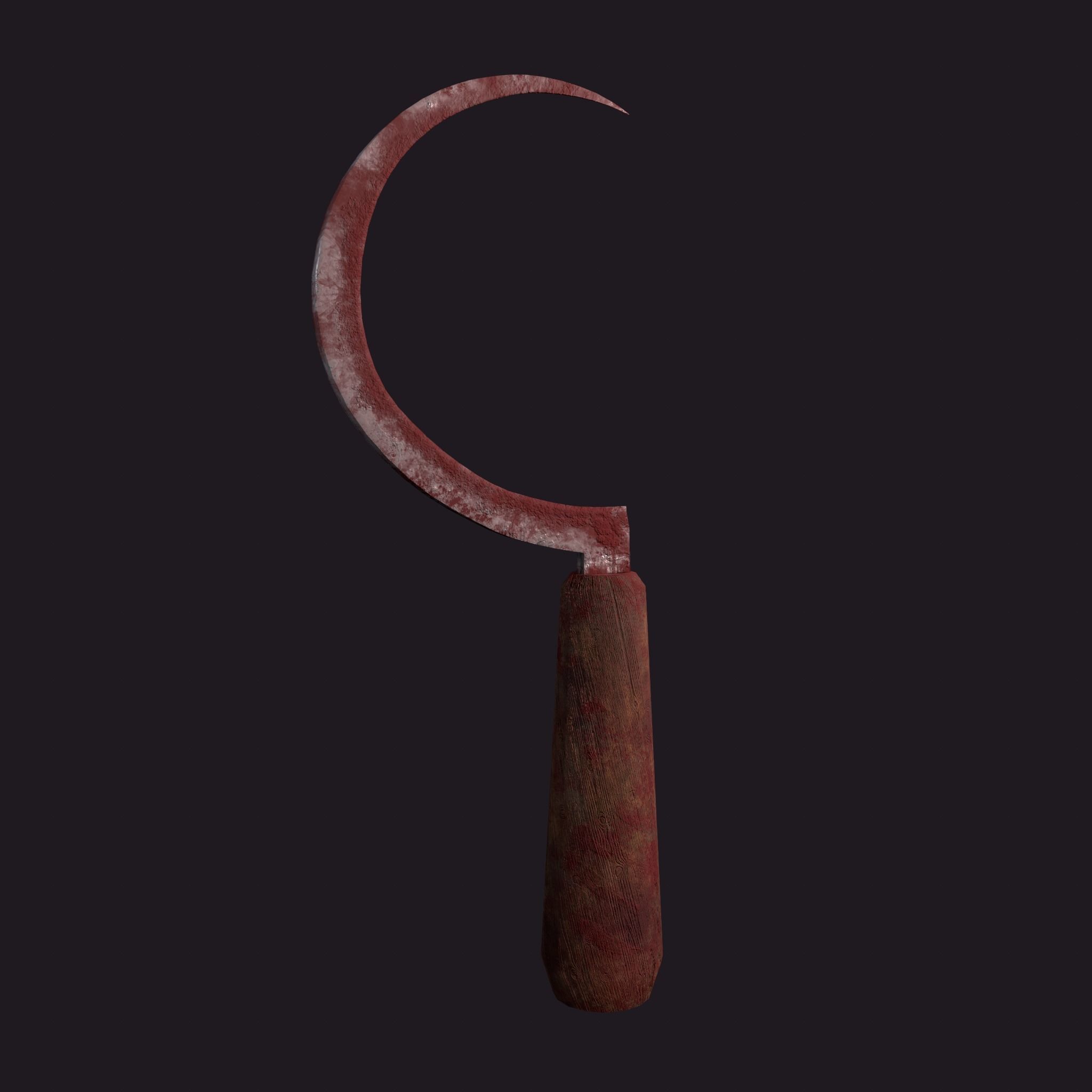 Bloody Sickle Free low-poly 3D model_4