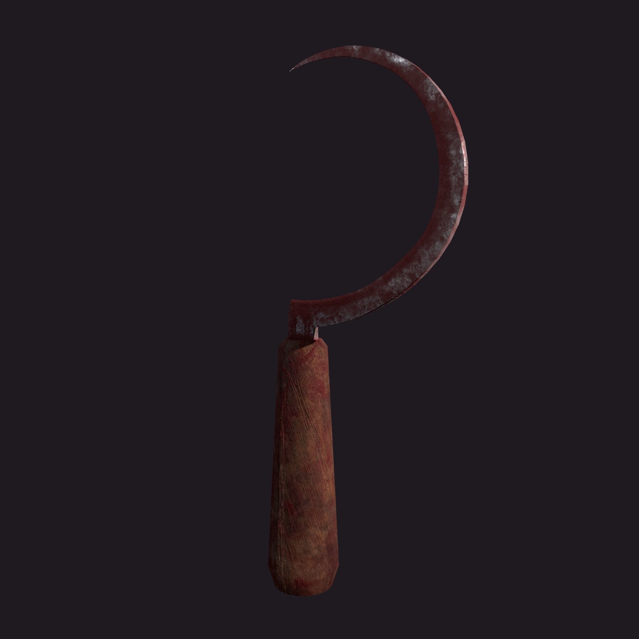 Bloody Sickle Free low-poly 3D model_14