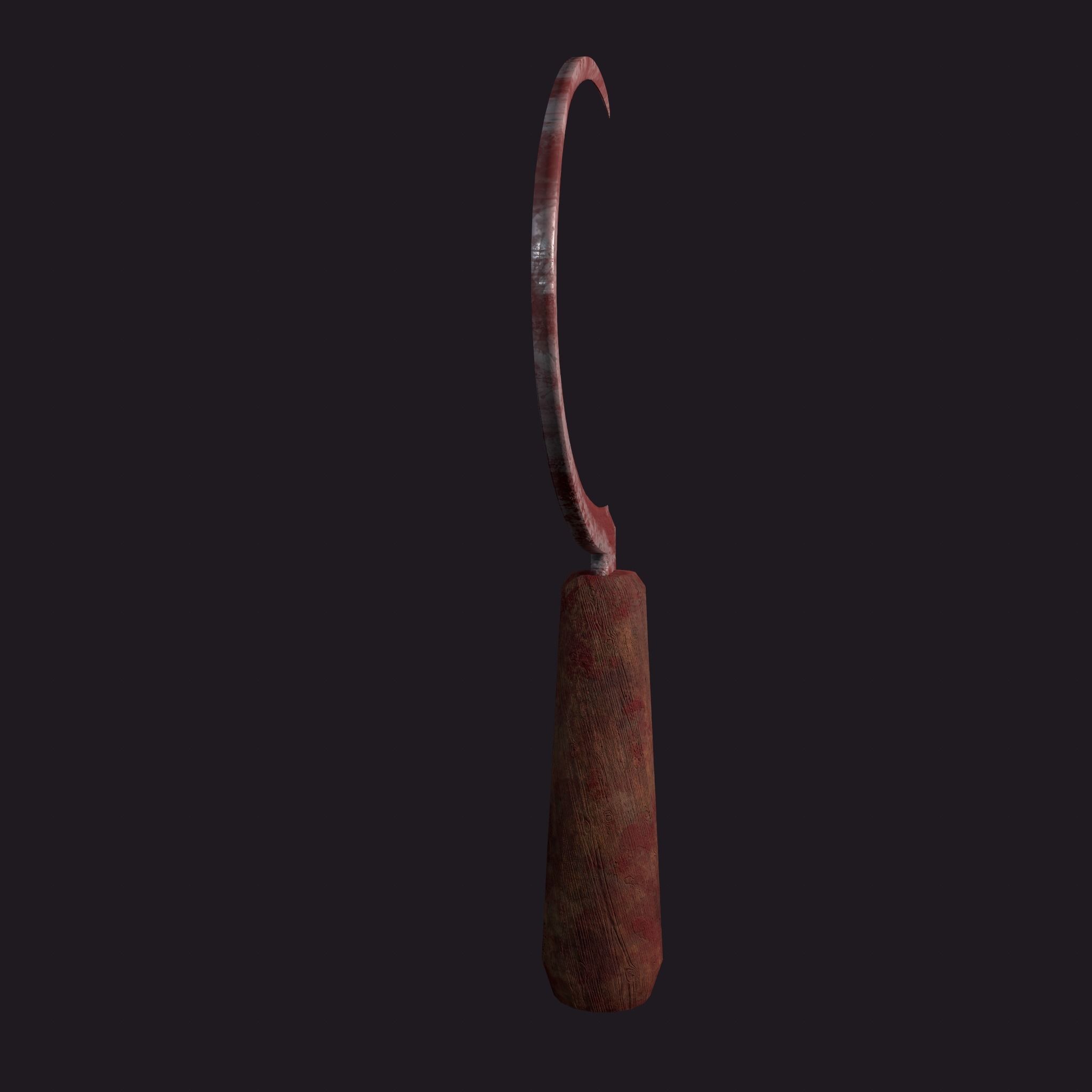 Bloody Sickle Free low-poly 3D model_8