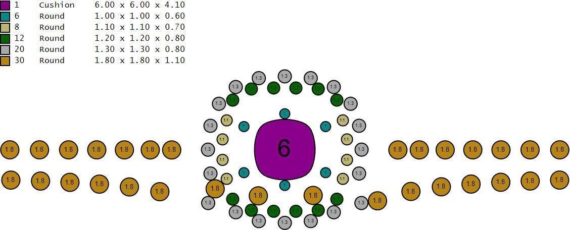 cushion center halo ring with matching band 3D print model_5