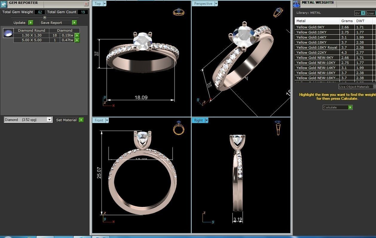 Solitaire ring 3dm stl render detail 3D print model 3D print model_1