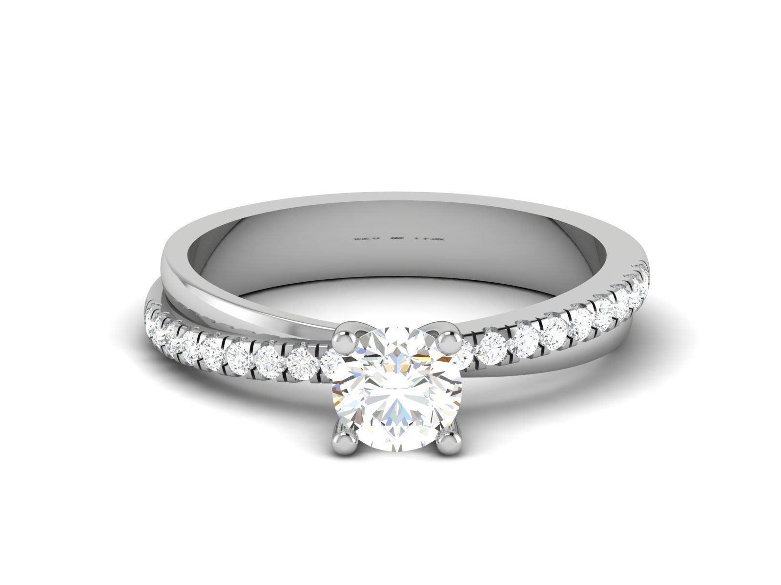 Solitaire ring 3dm stl render detail 3D print model 3D print model_3