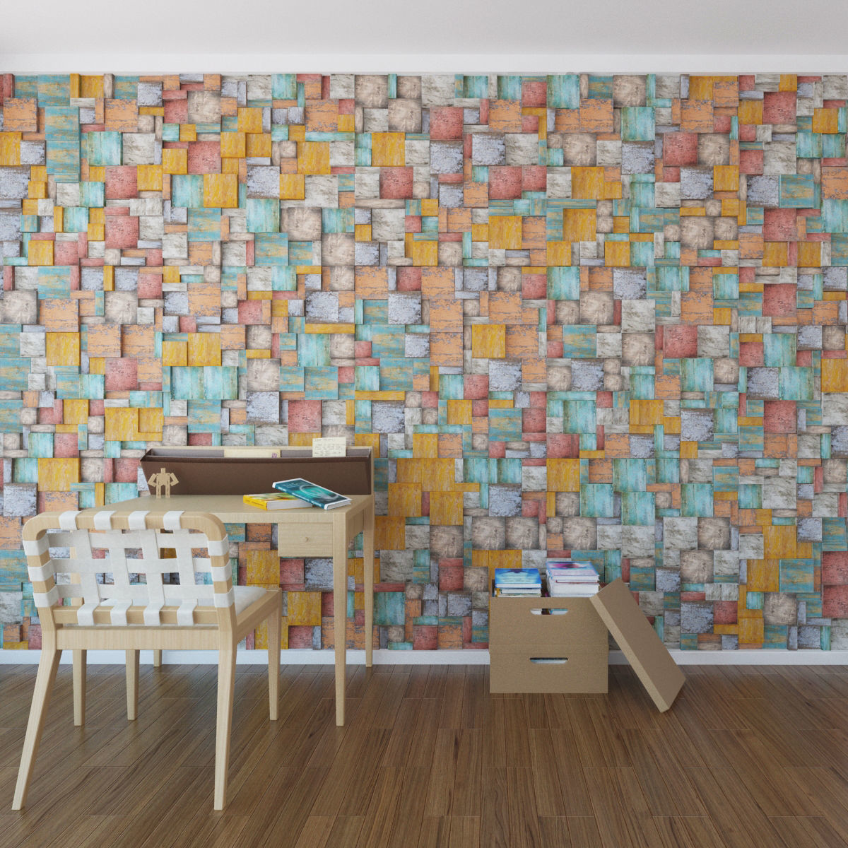 WALL PATTERN CGI INTERIOR Low-poly 3D model_2