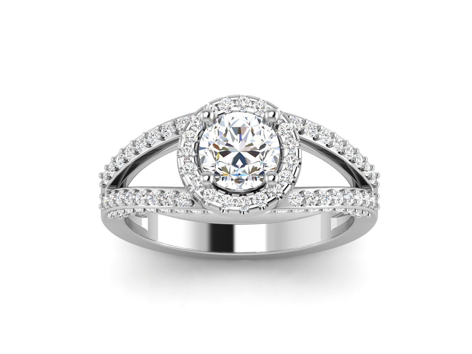 Solitaire ring 3dm stl render detail 3D print model 3D print model_6