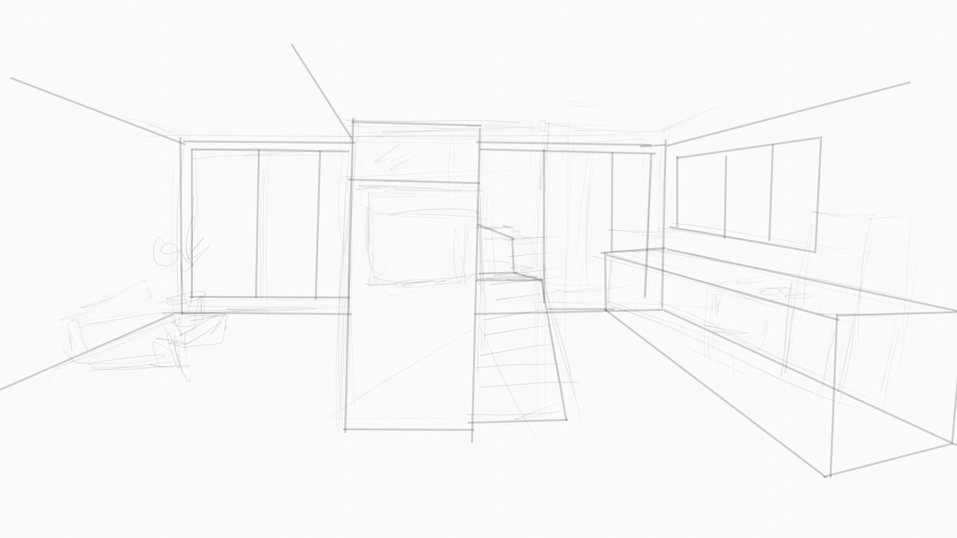 modern archviz house with house ware and home appliances 3D model_8