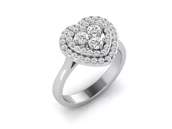 Solitaire ring 3dm stl render detail 3D print model