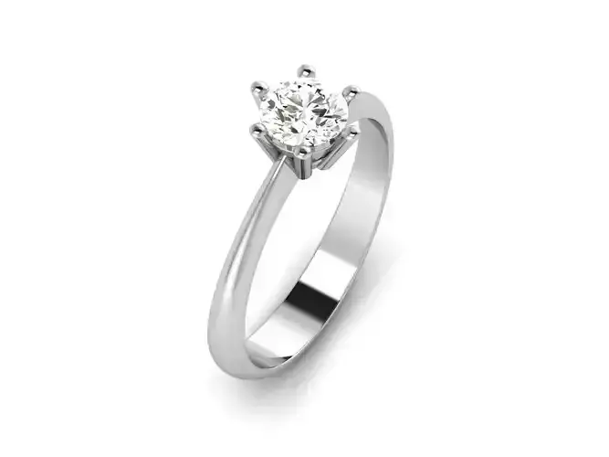 Solitaire ring 3dm stl render detail 3D print model