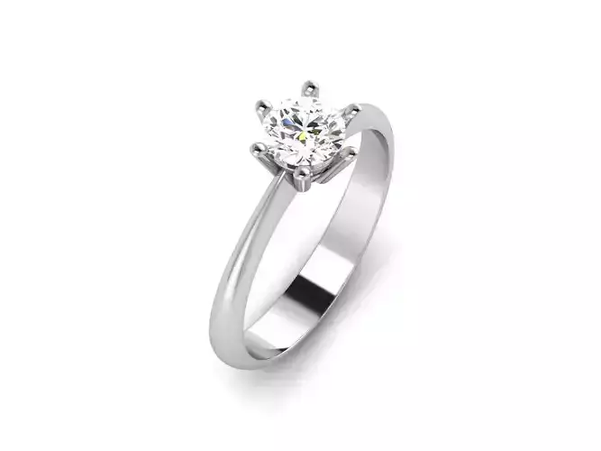 Solitaire ring 3dm stl render detail 3D print model