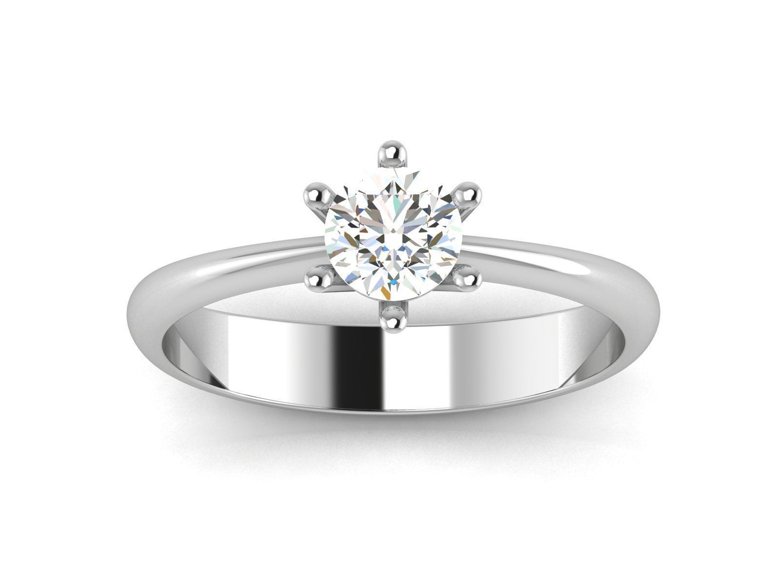 Solitaire ring 3dm stl render detail 3D print model 3D print model_5