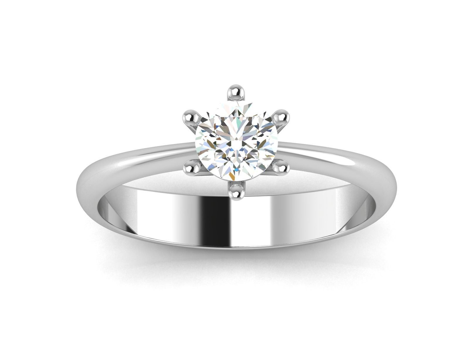 Solitaire ring 3dm stl render detail 3D print model 3D print model_6