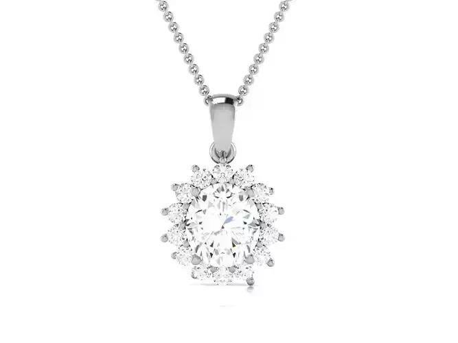 Solitaire pendant 3dm stl render detail 3D print model 3D print model