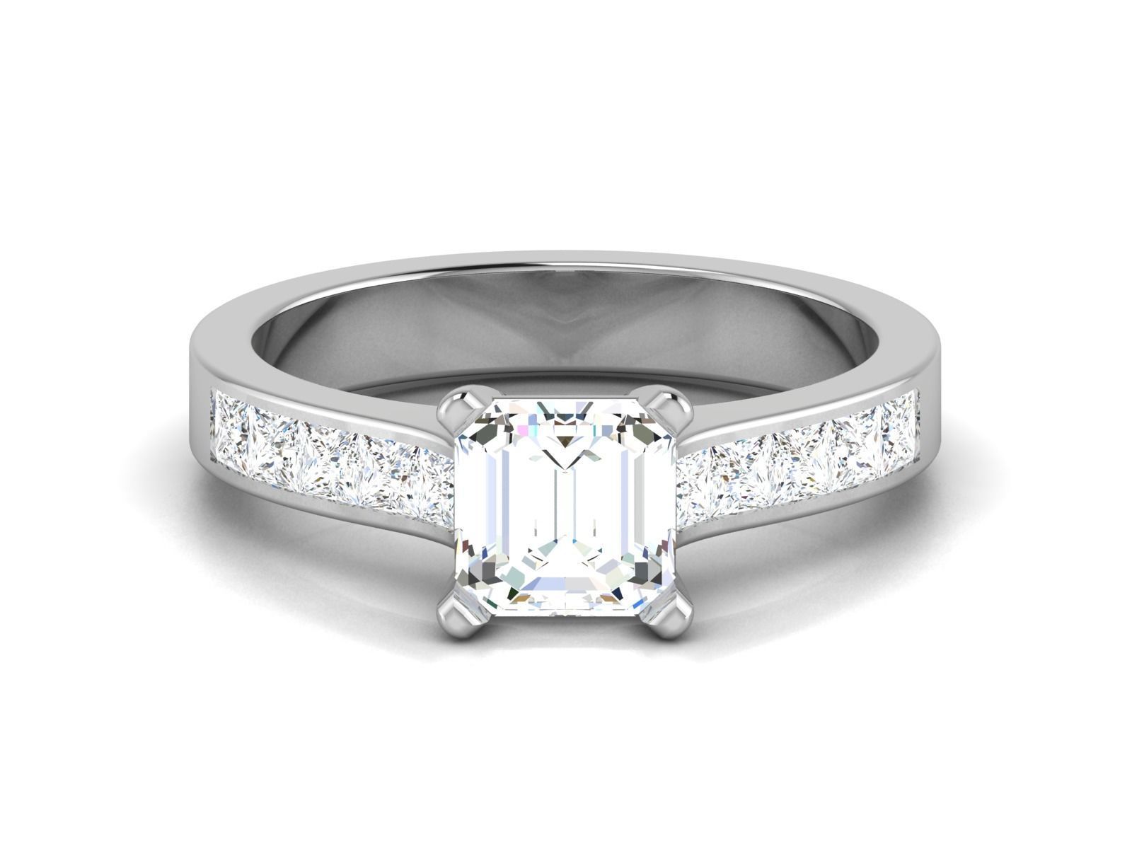 Solitaire ring 3dm stl render detail 3D print model 3D print model_3