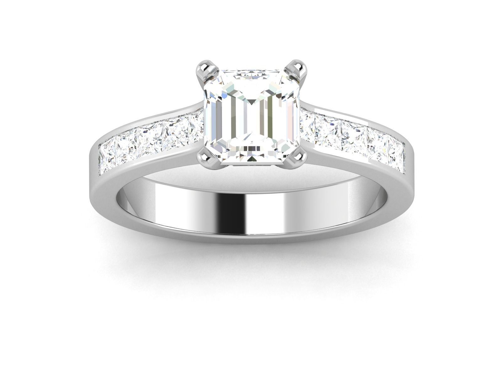 Solitaire ring 3dm stl render detail 3D print model 3D print model_5