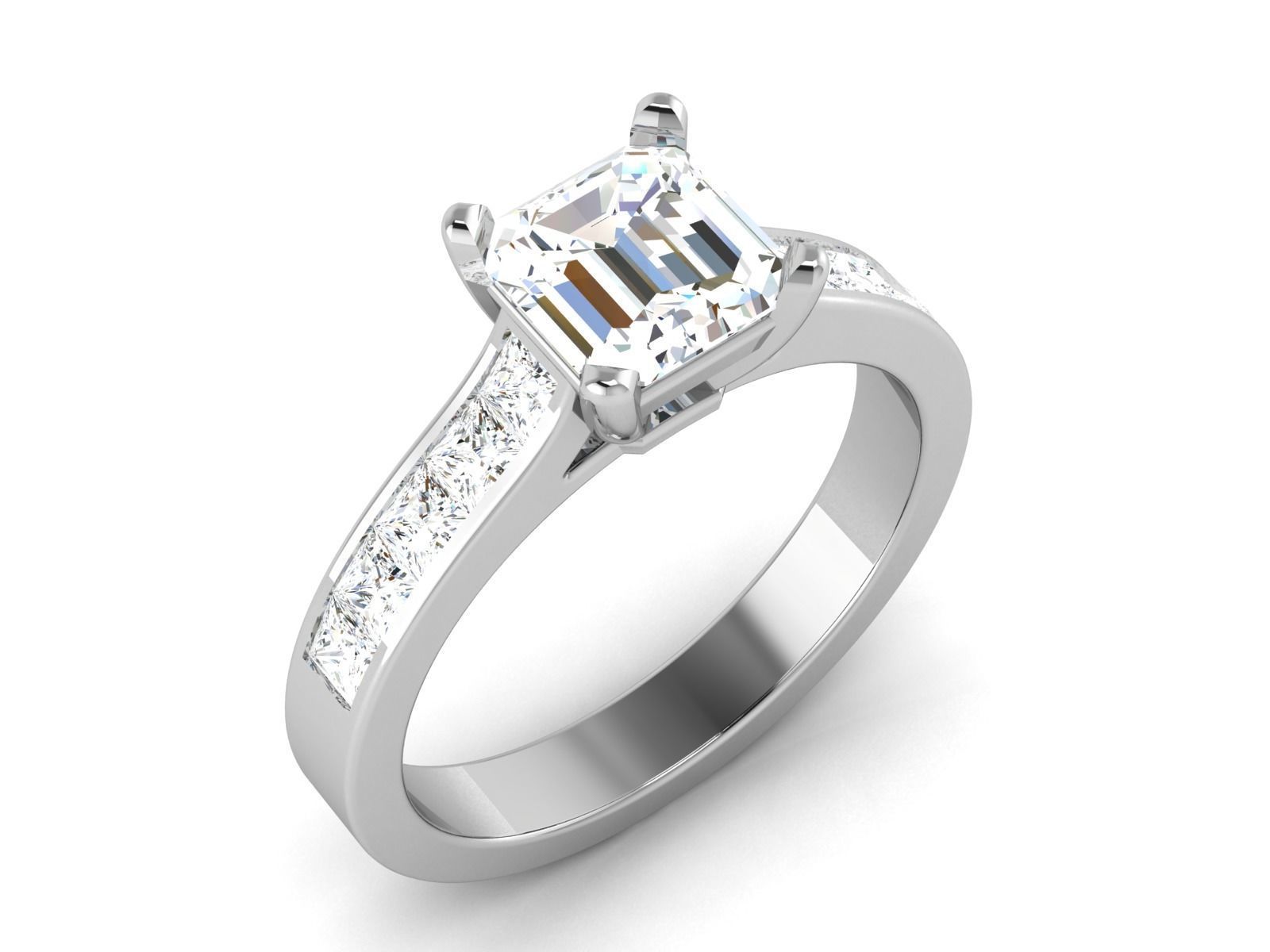 Solitaire ring 3dm stl render detail 3D print model 3D print model_1