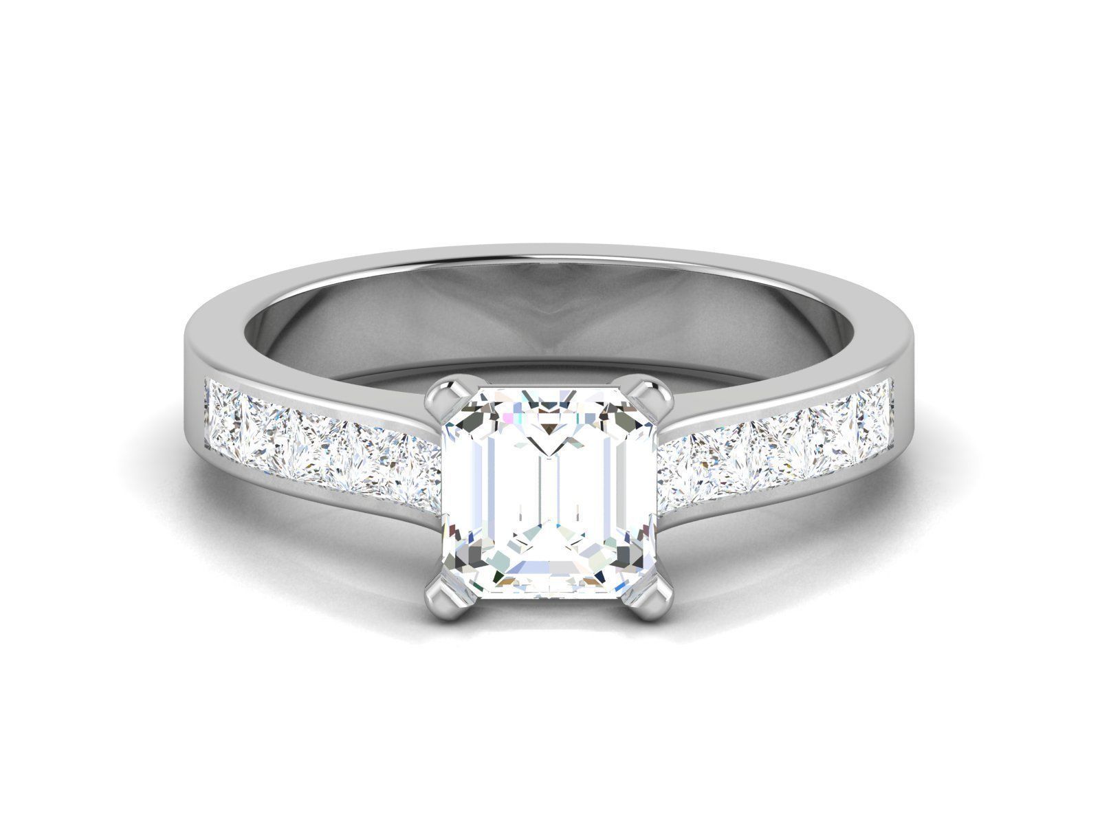 Solitaire ring 3dm stl render detail 3D print model 3D print model_2