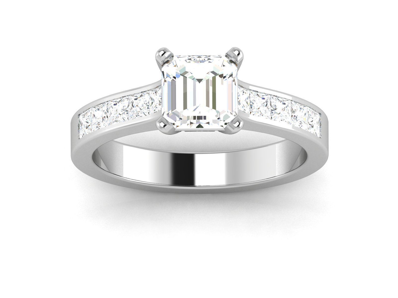 Solitaire ring 3dm stl render detail 3D print model 3D print model_4