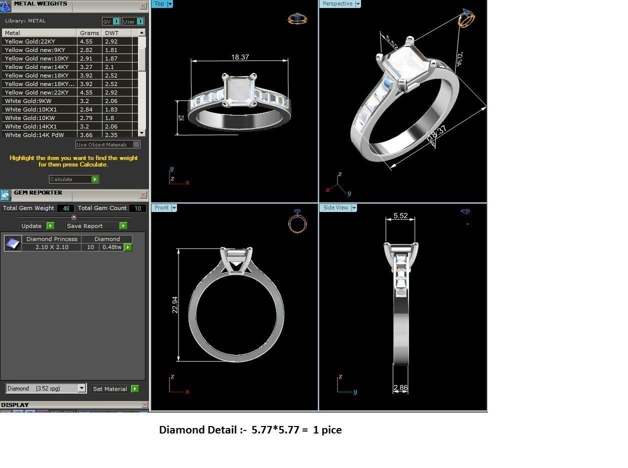 Solitaire ring 3dm stl render detail 3D print model 3D print model_6