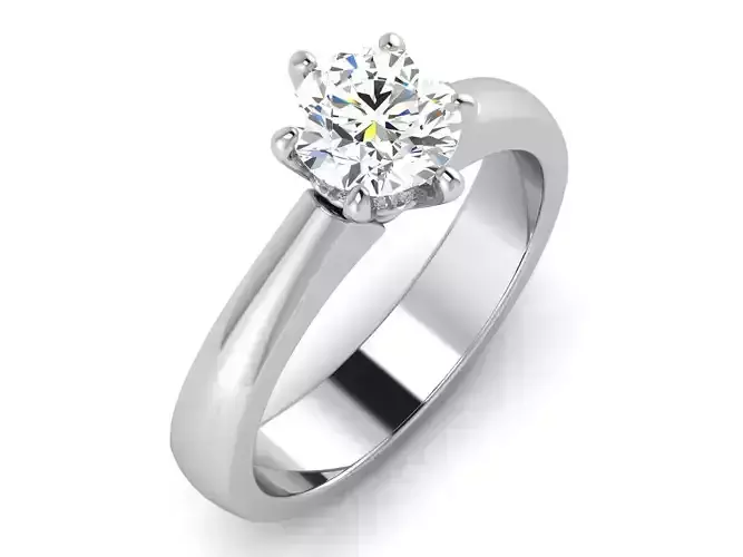 Solitaire ring 3dm stl render detail 3D print model 3D print model