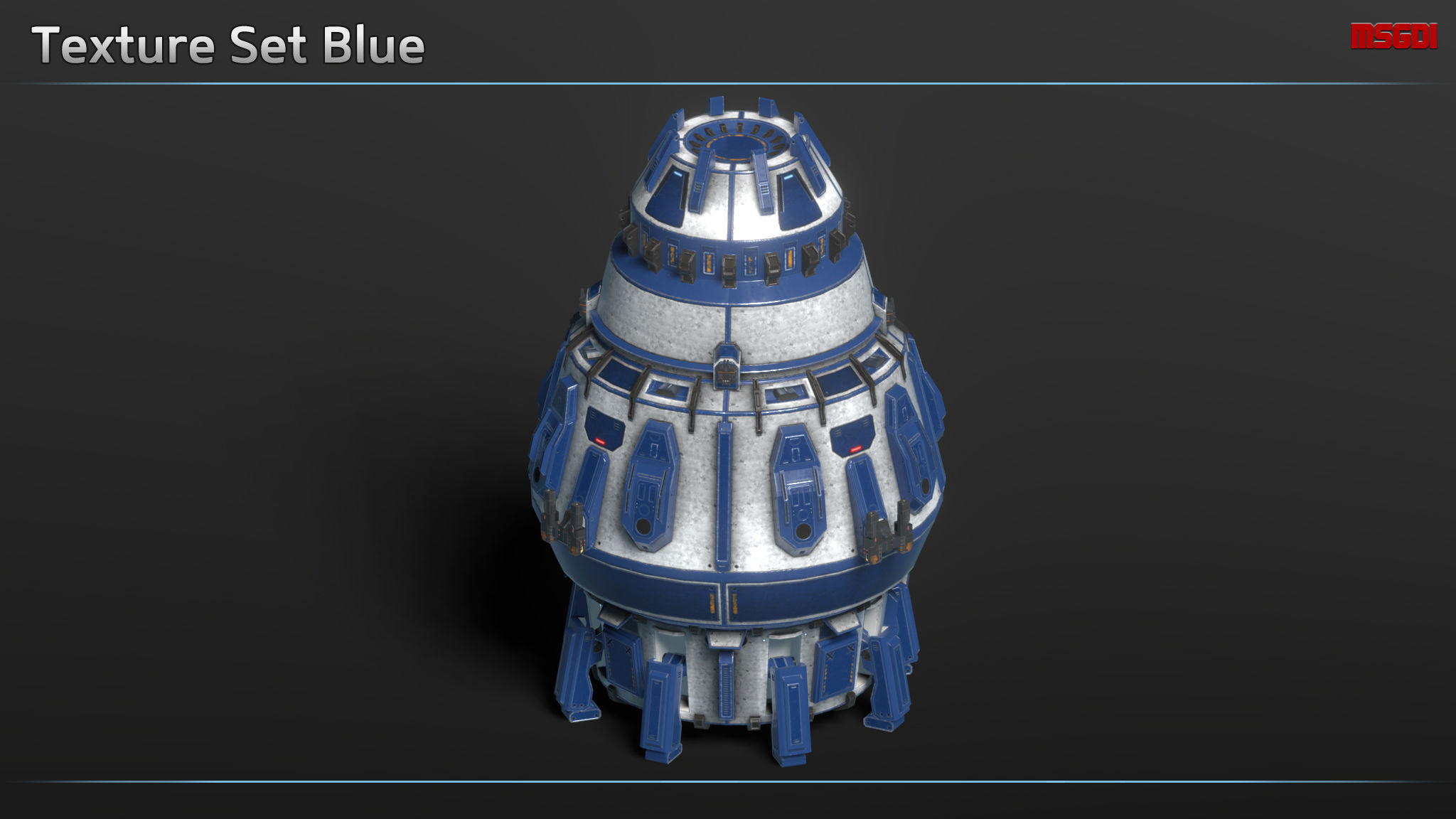 Scifi Dropship Acolyte Low-poly 3D model_6