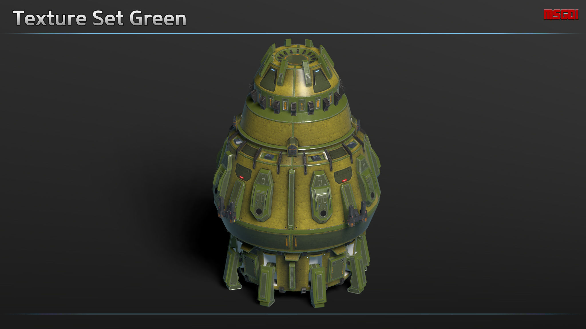 Scifi Dropship Acolyte Low-poly 3D model_7