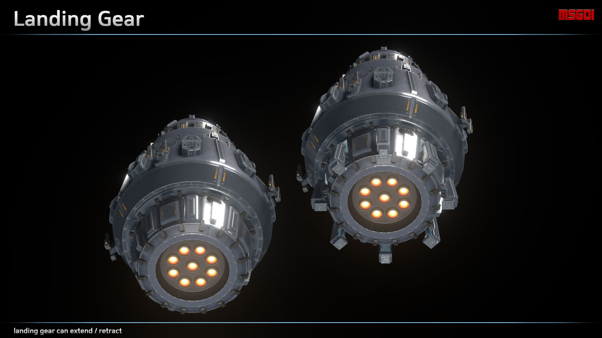 Scifi Dropship Acolyte Low-poly 3D model_3