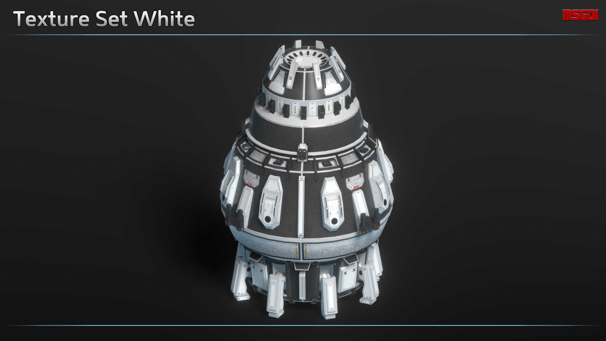 Scifi Dropship Acolyte Low-poly 3D model_10