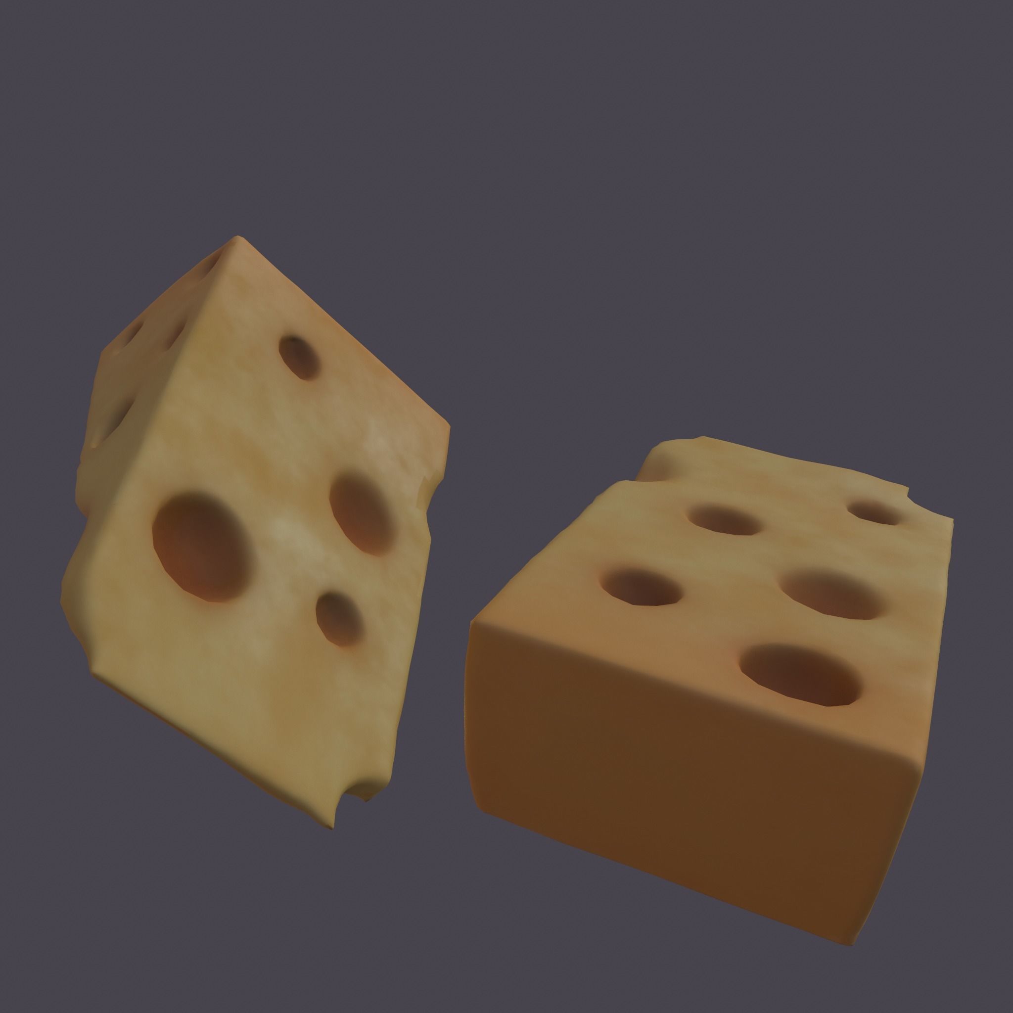 Holed Cheese 3D model_20