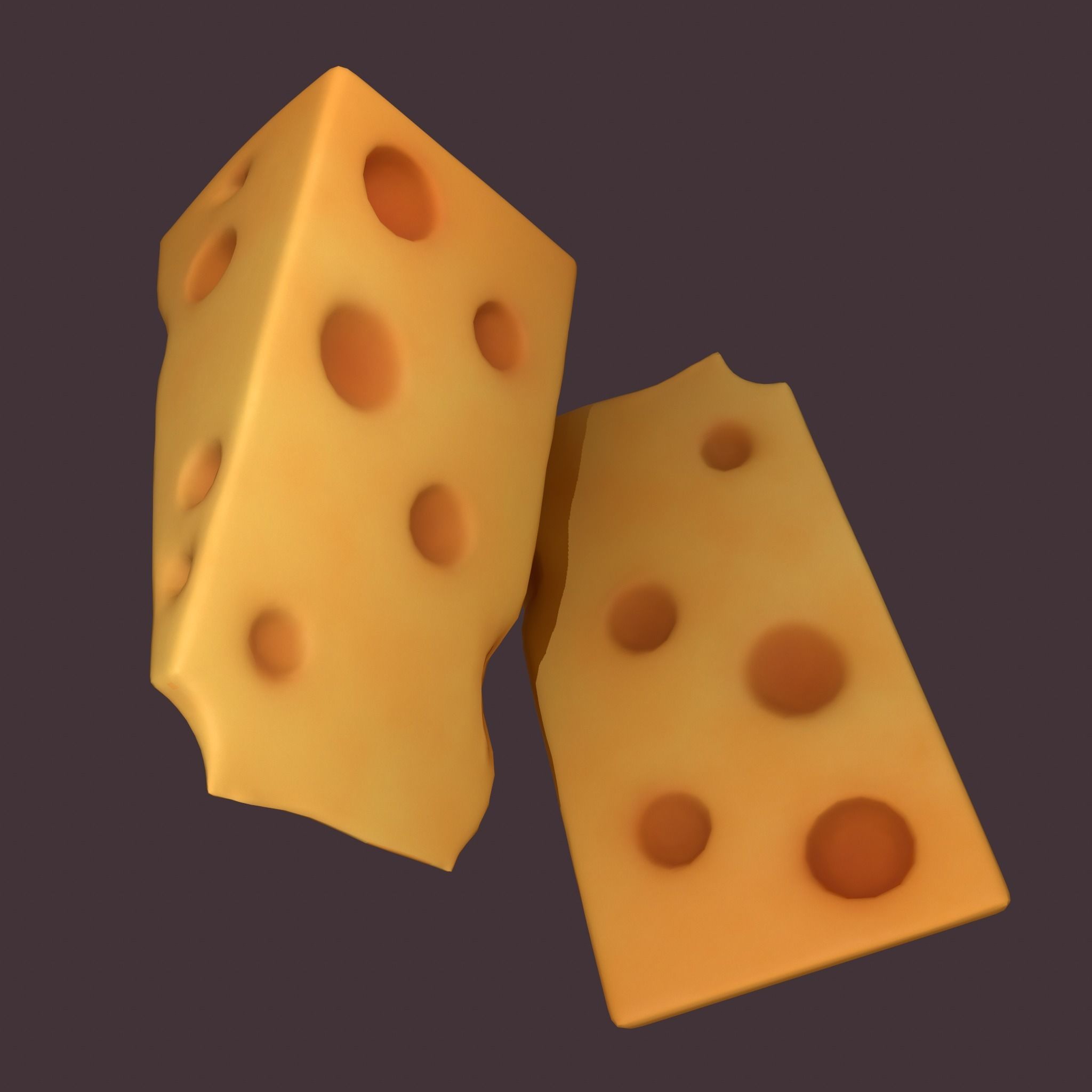 Holed Cheese 3D model_16