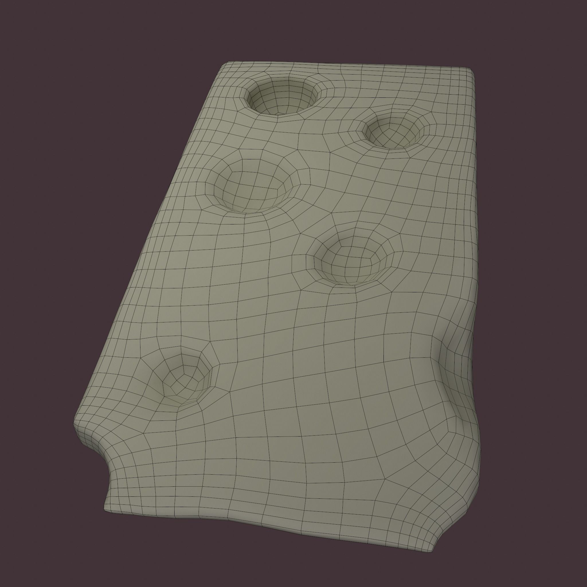 Holed Cheese 3D model_32