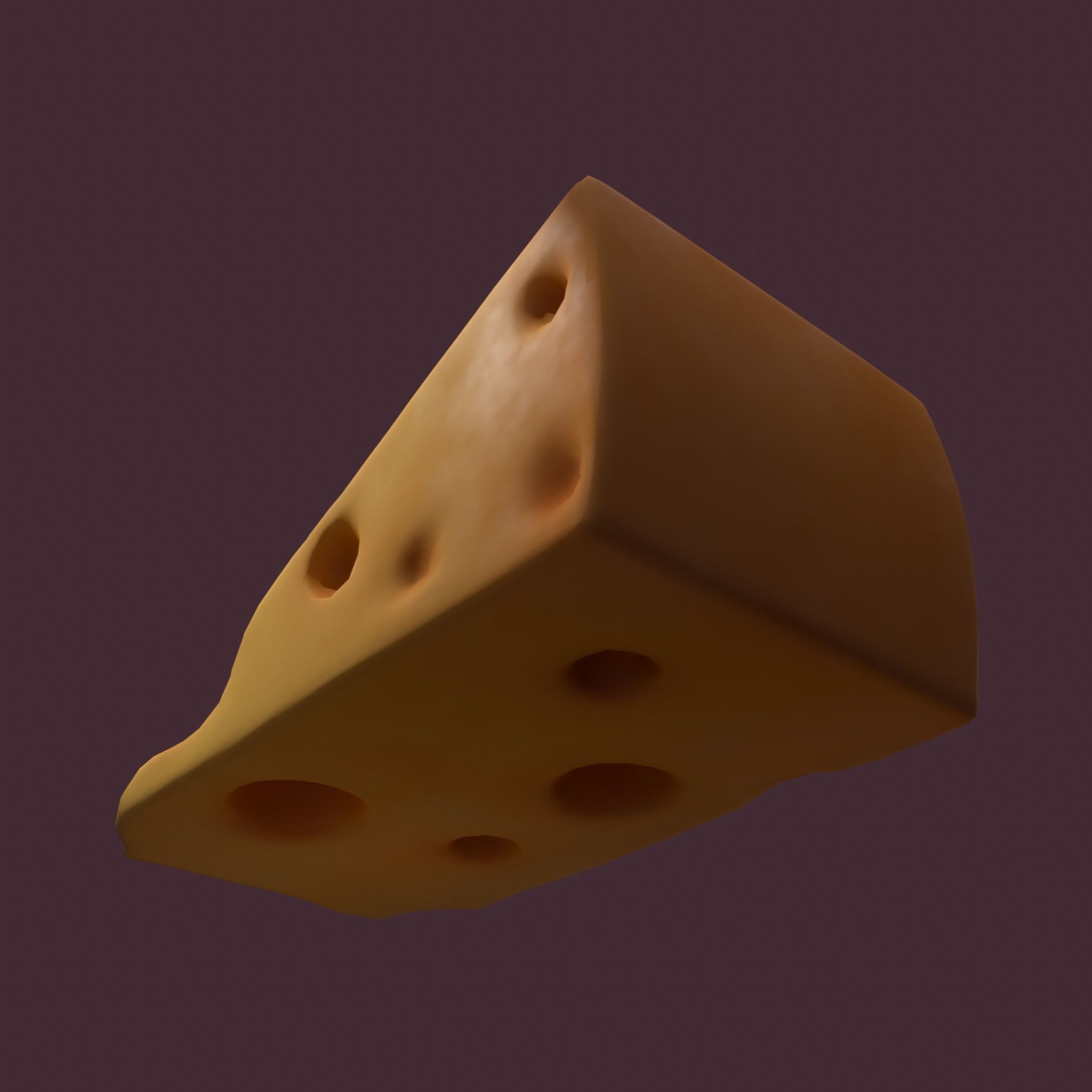 Holed Cheese 3D model_13