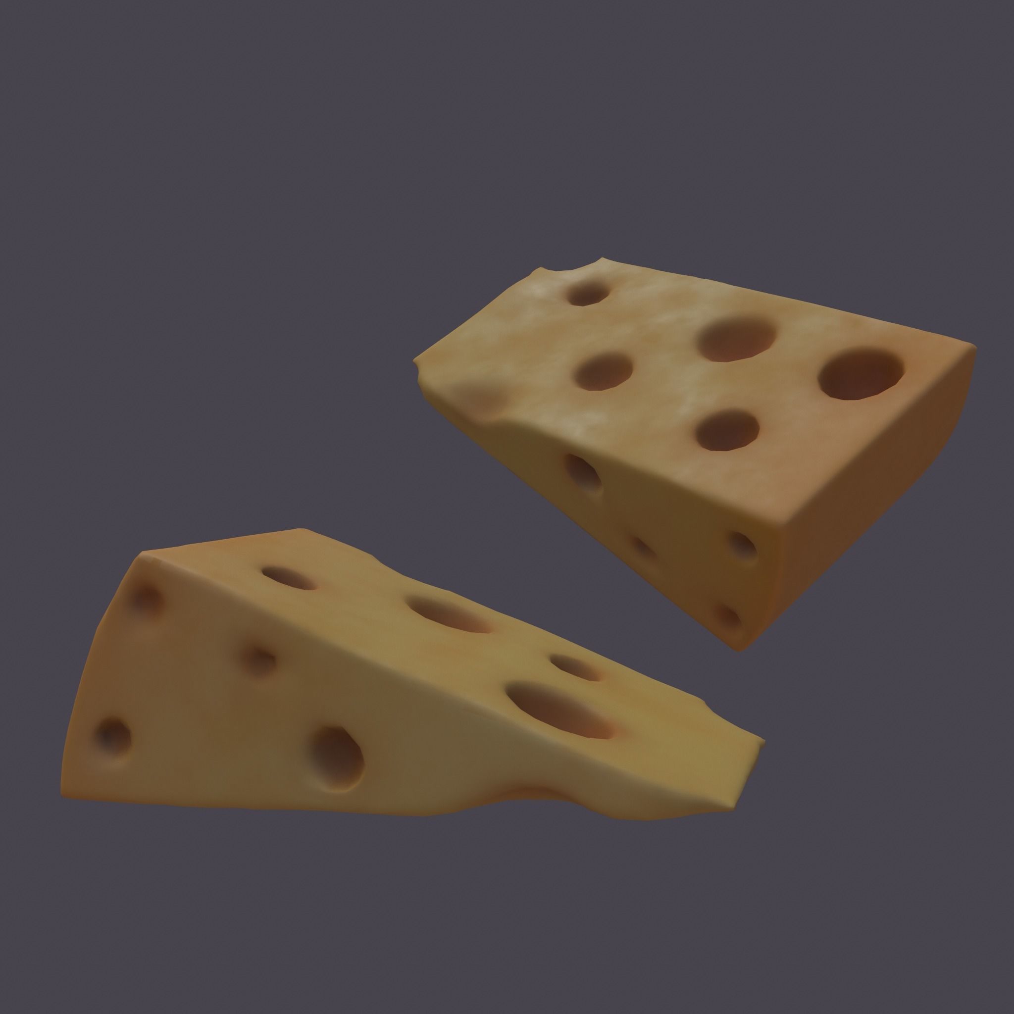 Holed Cheese 3D model_22