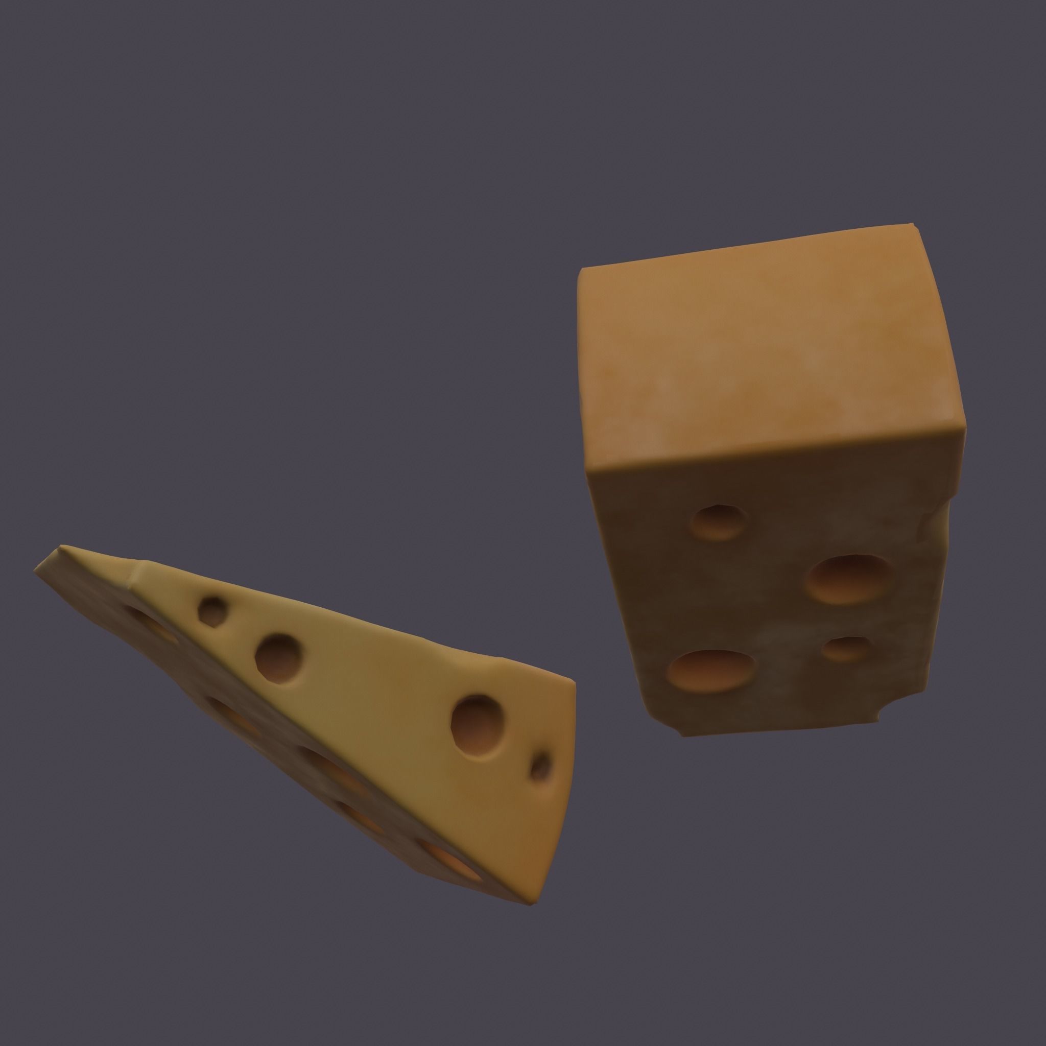 Holed Cheese 3D model_23