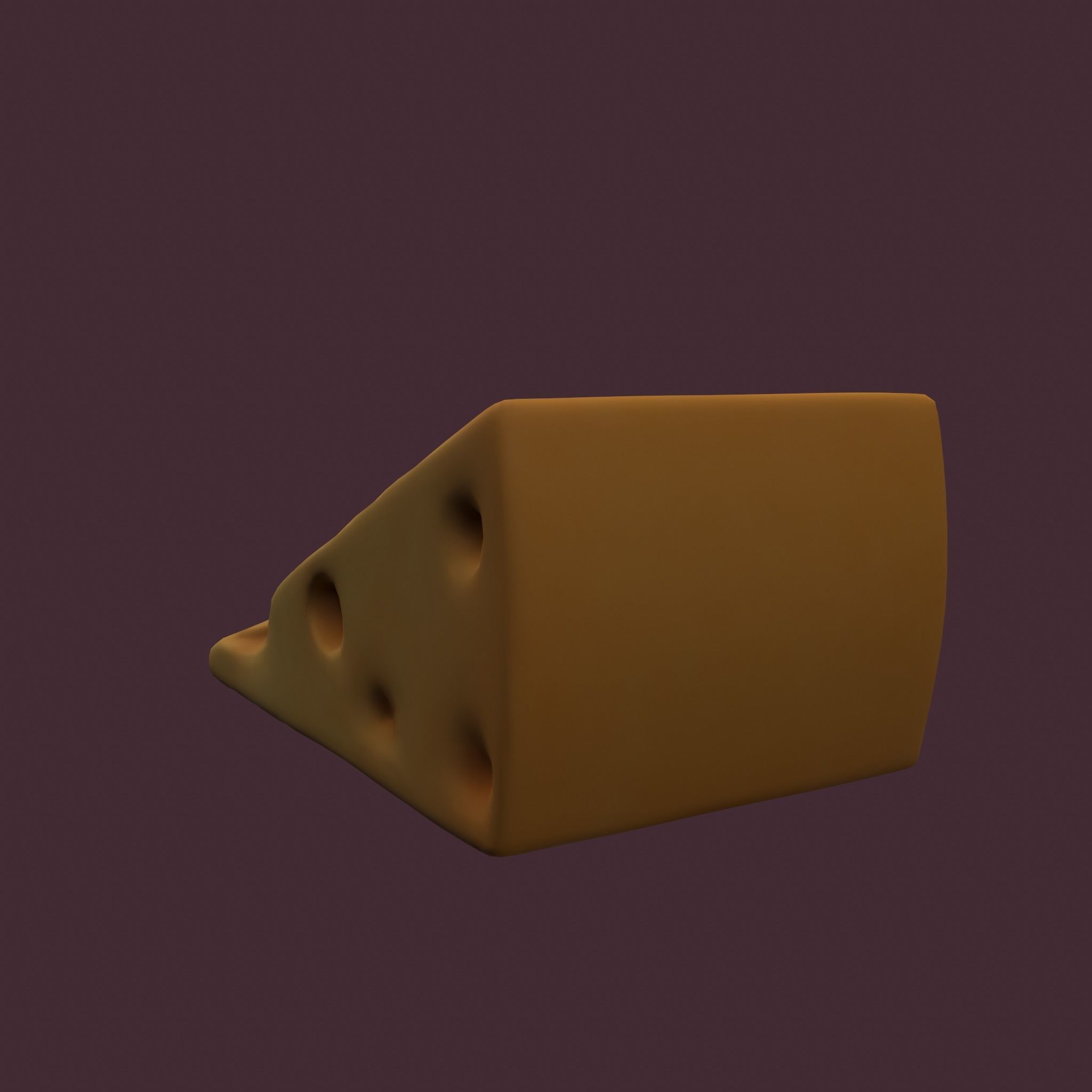 Holed Cheese 3D model_7