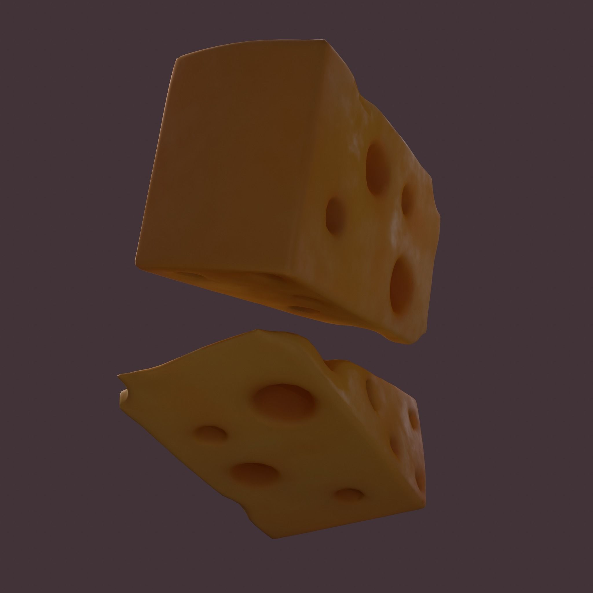 Holed Cheese 3D model_18