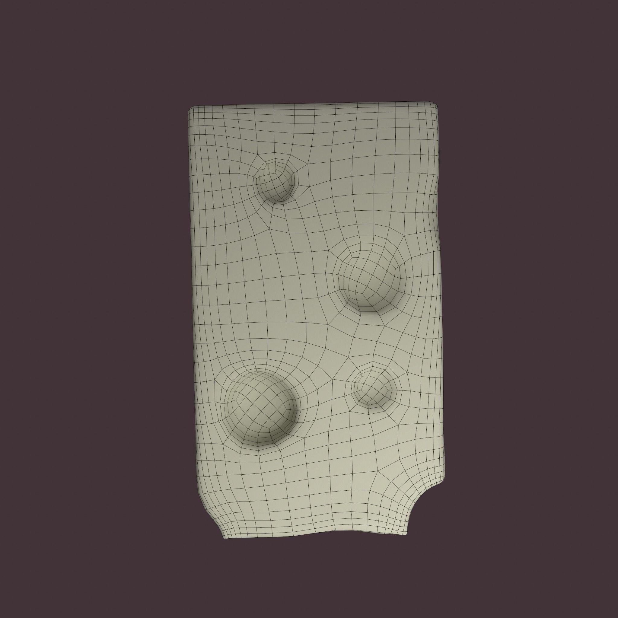Holed Cheese 3D model_27