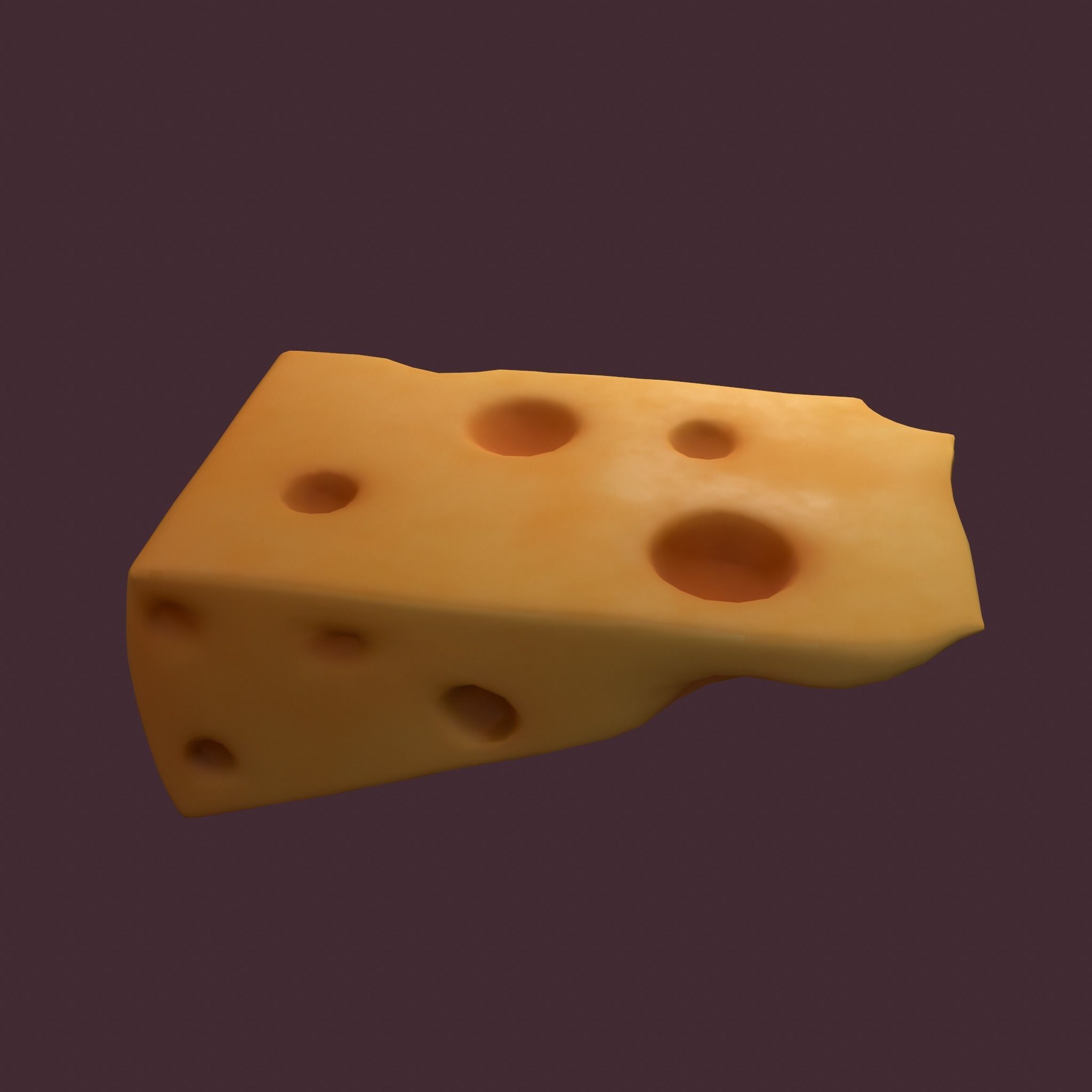 Holed Cheese 3D model_15