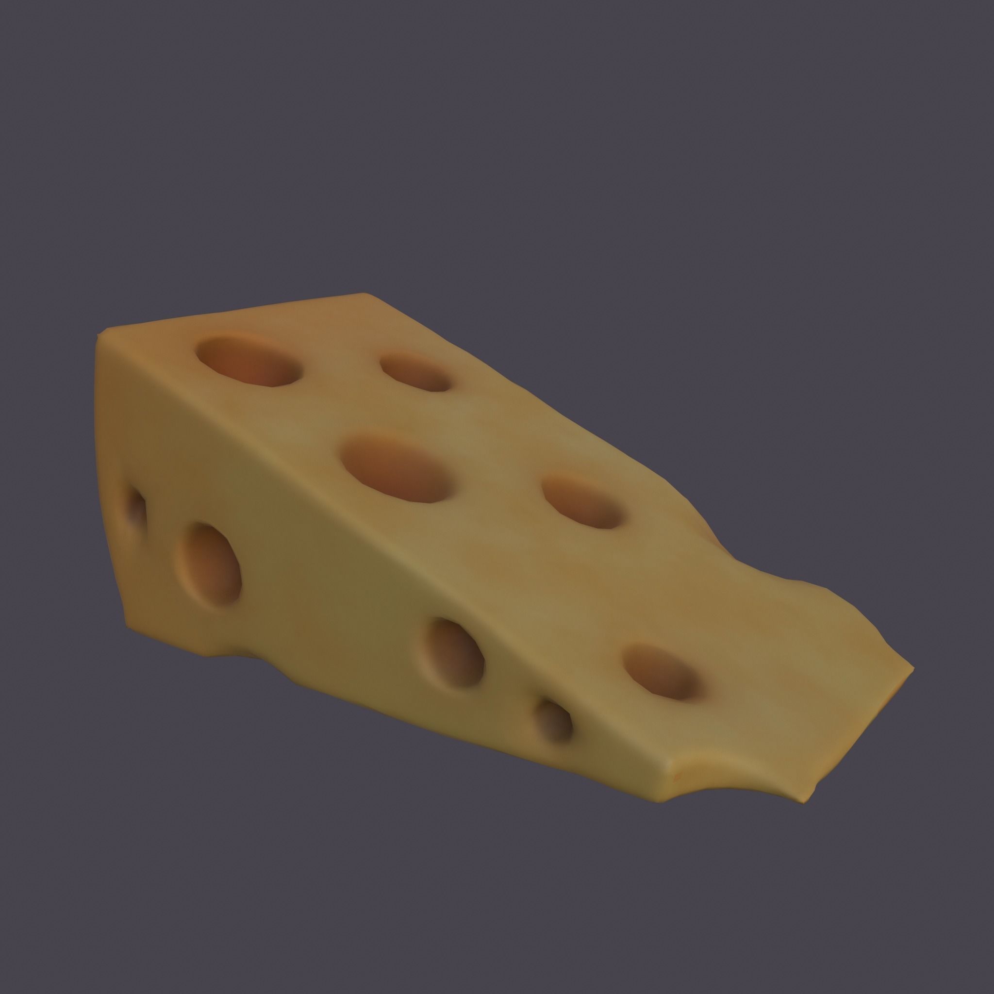 Holed Cheese 3D model_21
