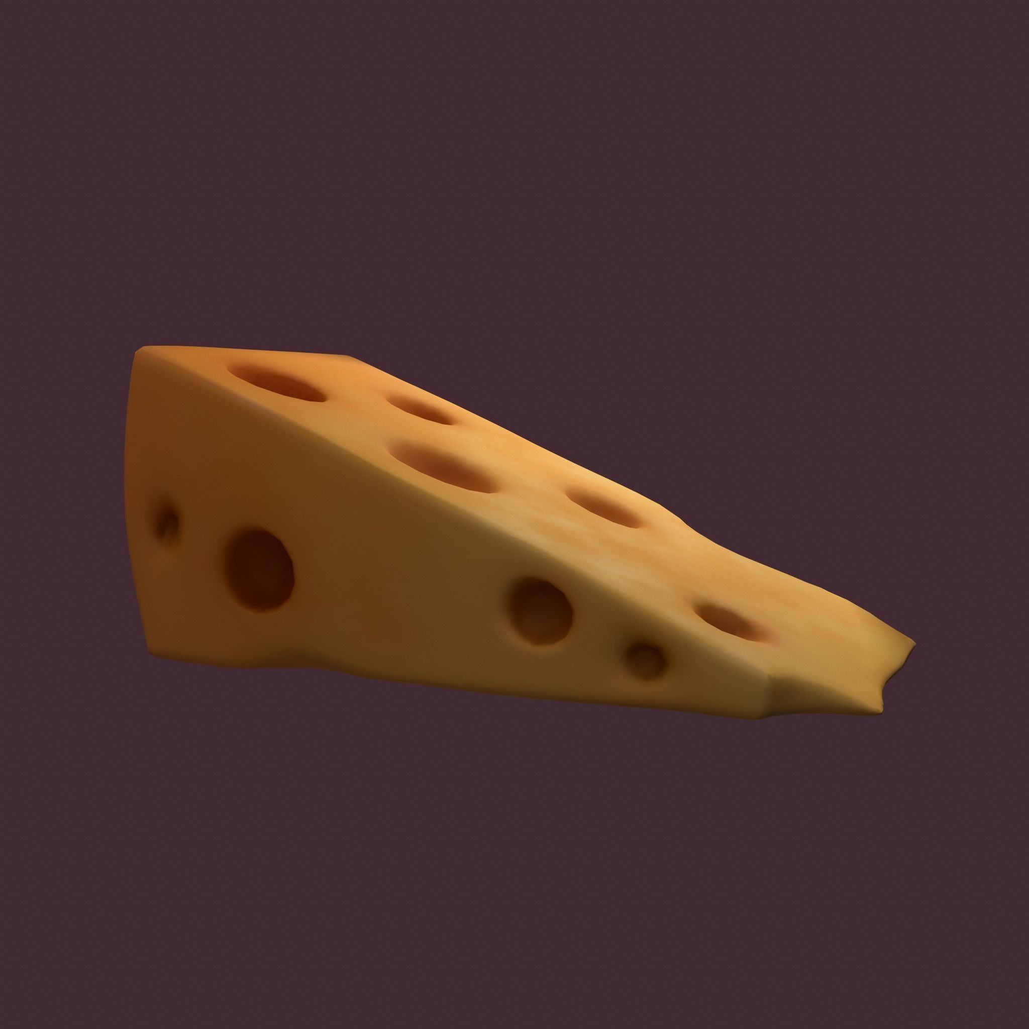 Holed Cheese 3D model_12