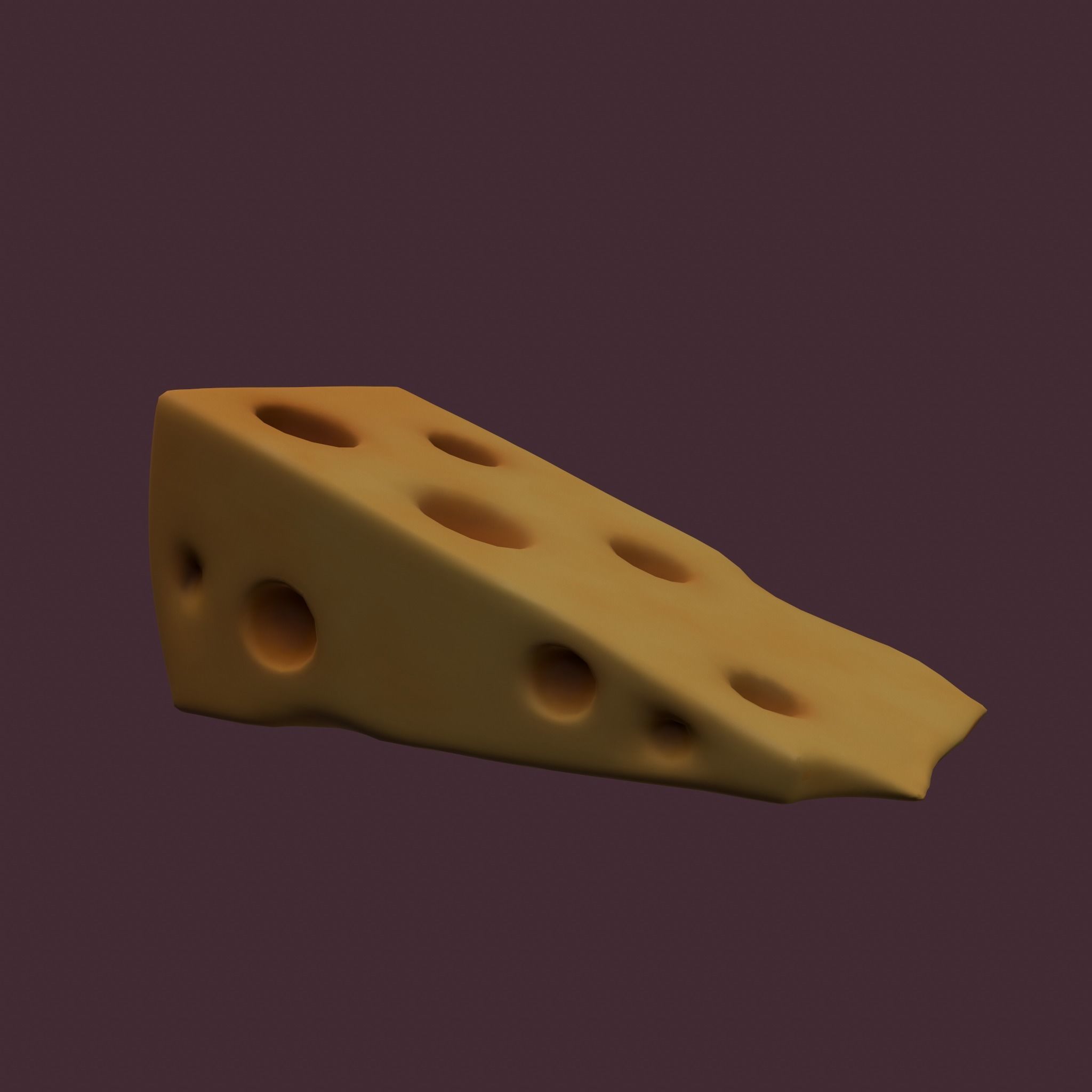 Holed Cheese 3D model_2