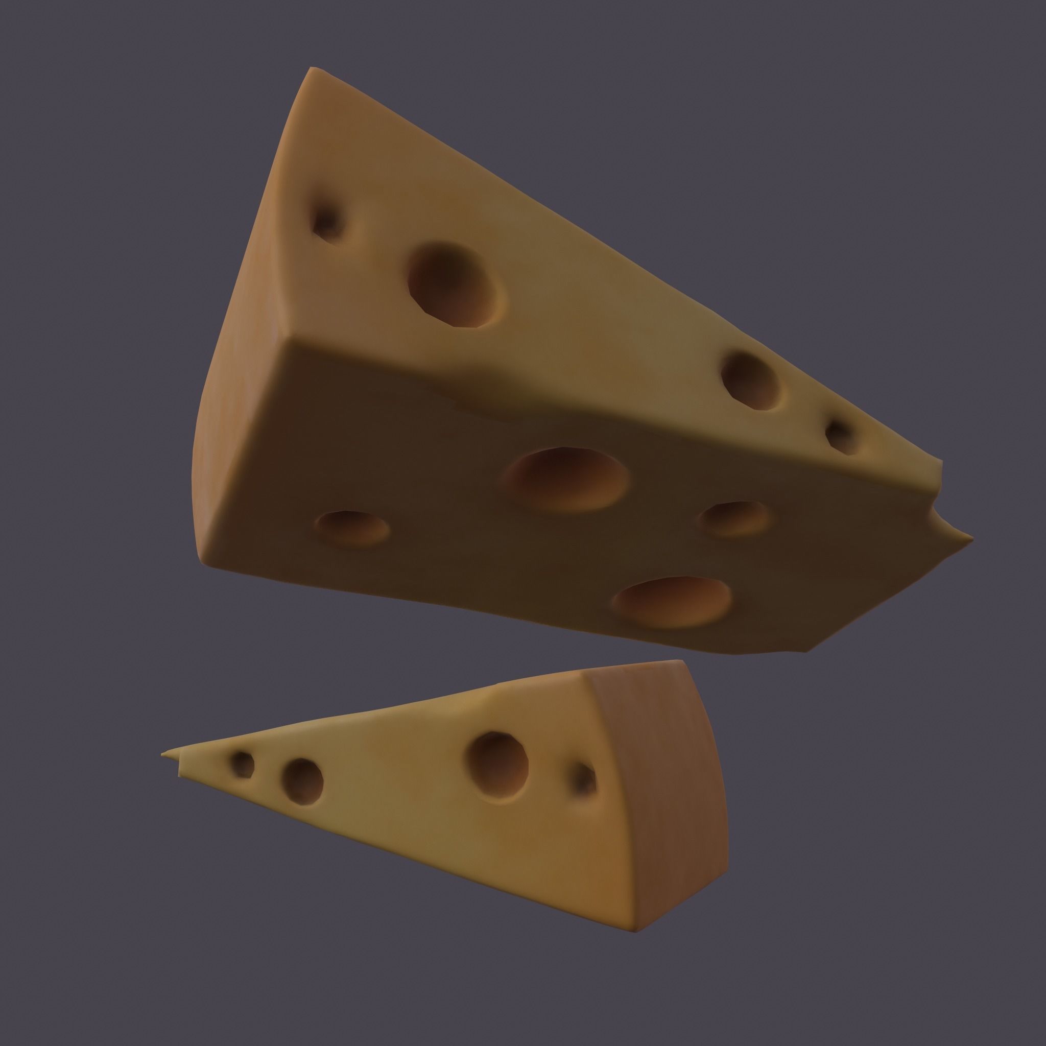 Holed Cheese 3D model_24