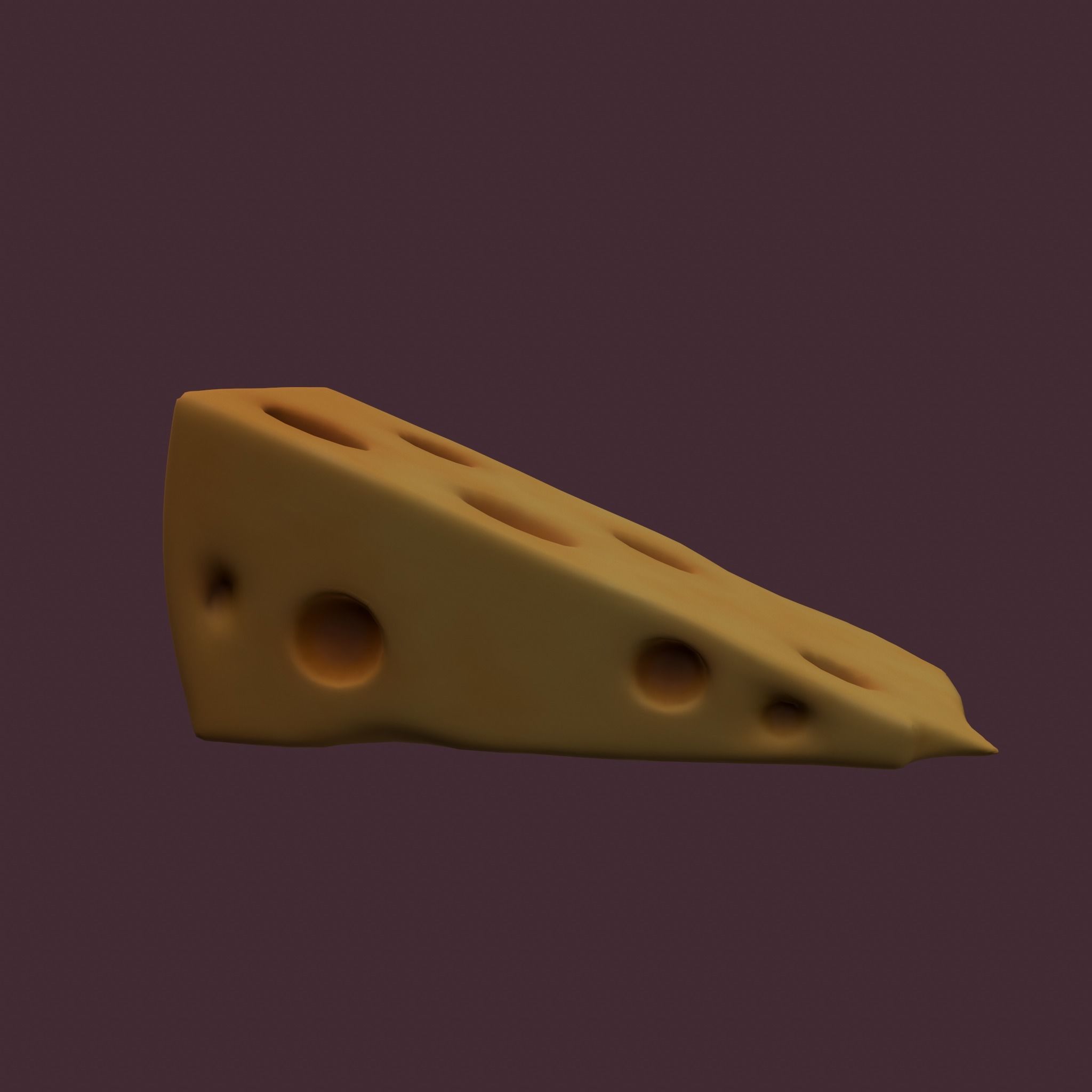 Holed Cheese 3D model_3