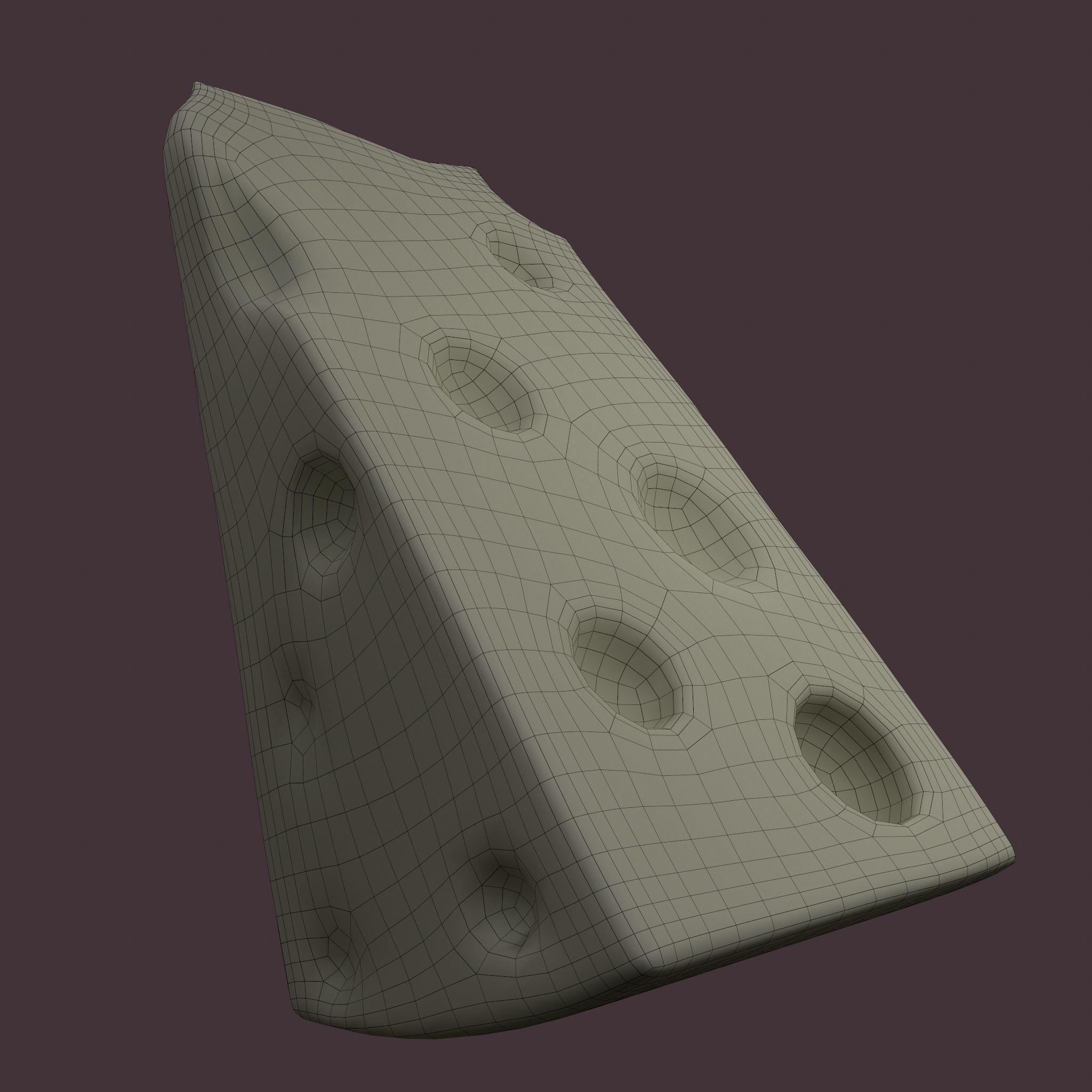 Holed Cheese 3D model_33
