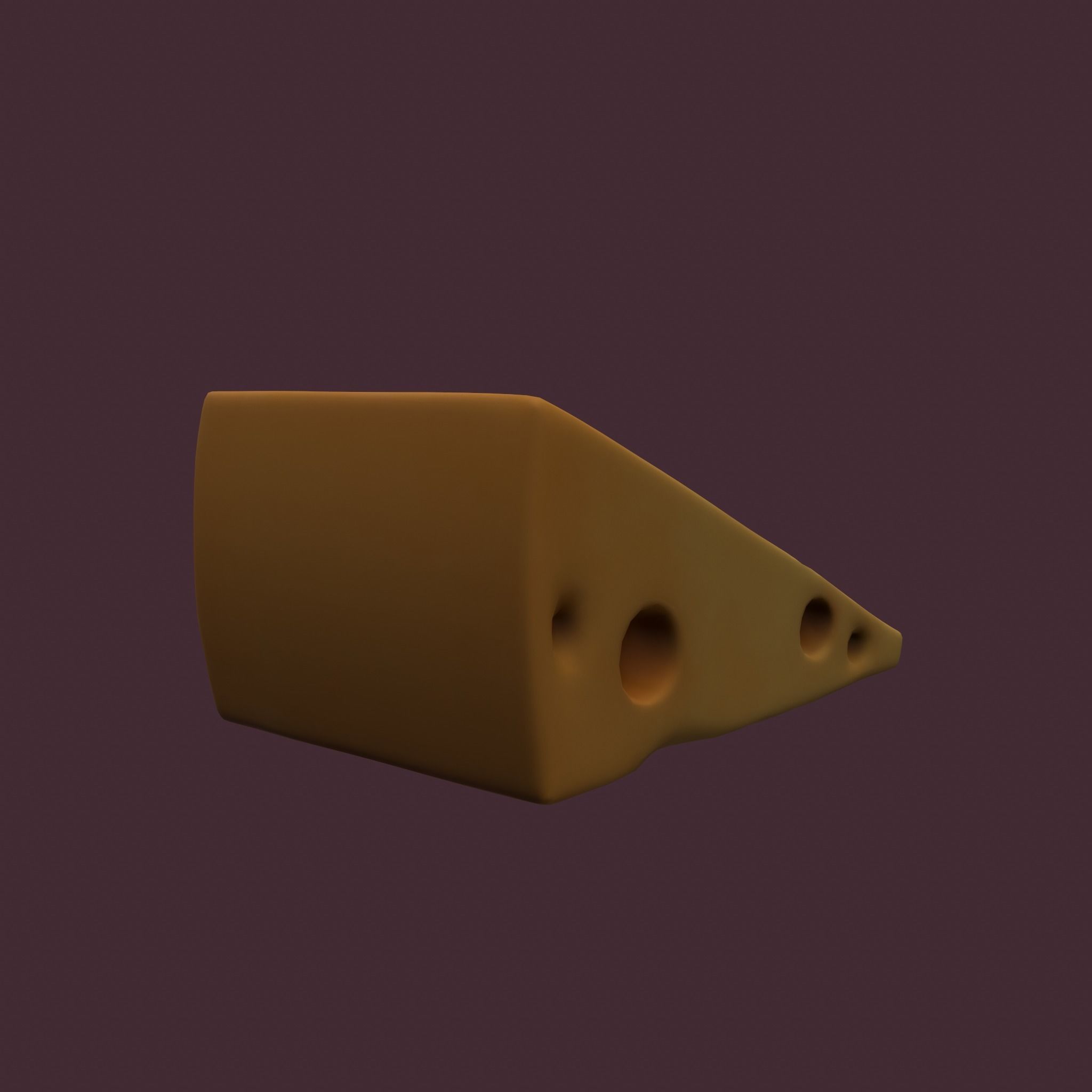 Holed Cheese 3D model_5