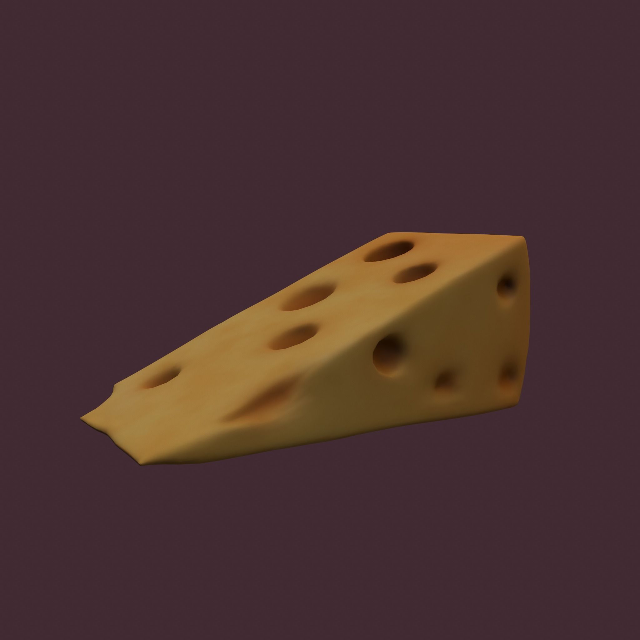 Holed Cheese 3D model_9