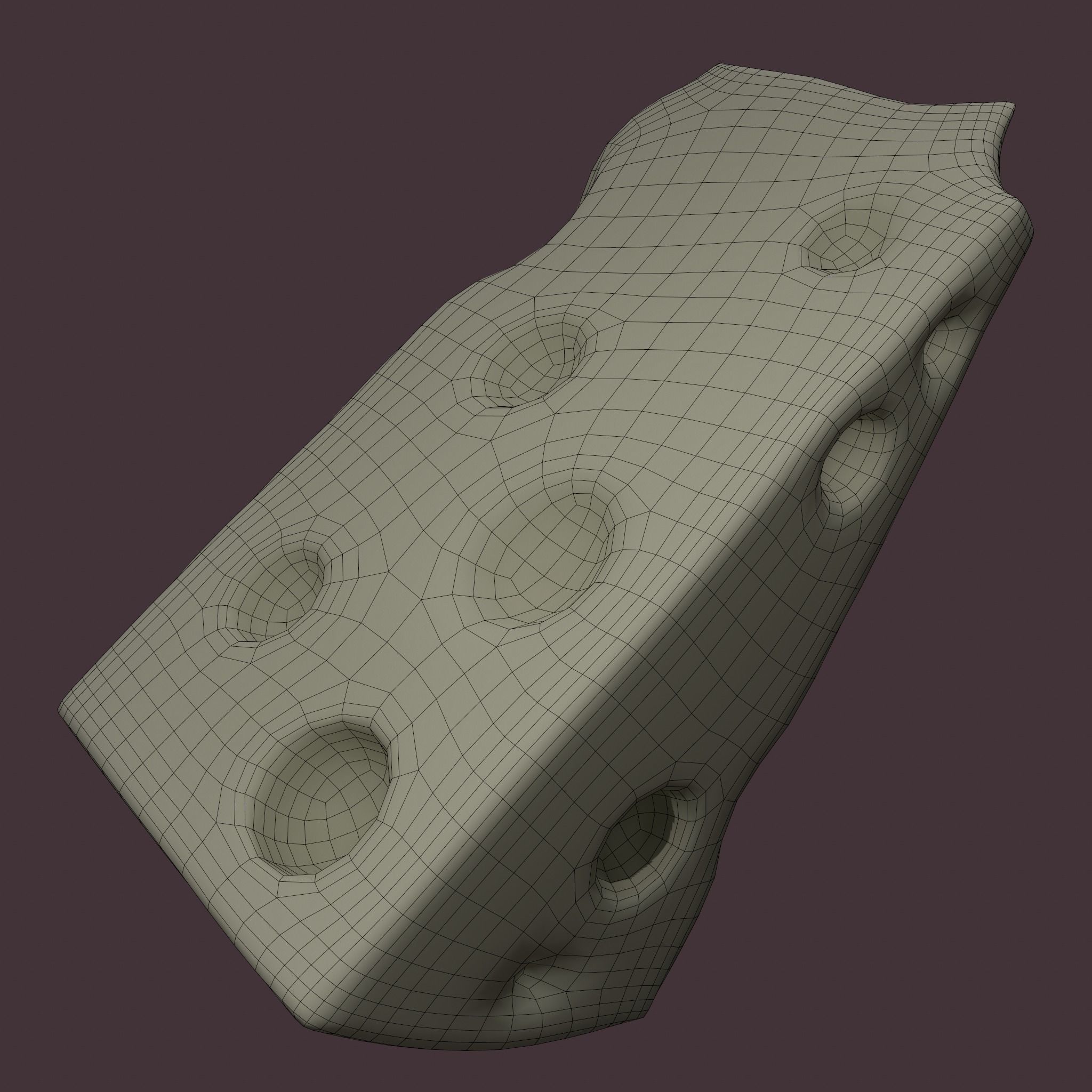 Holed Cheese 3D model_34