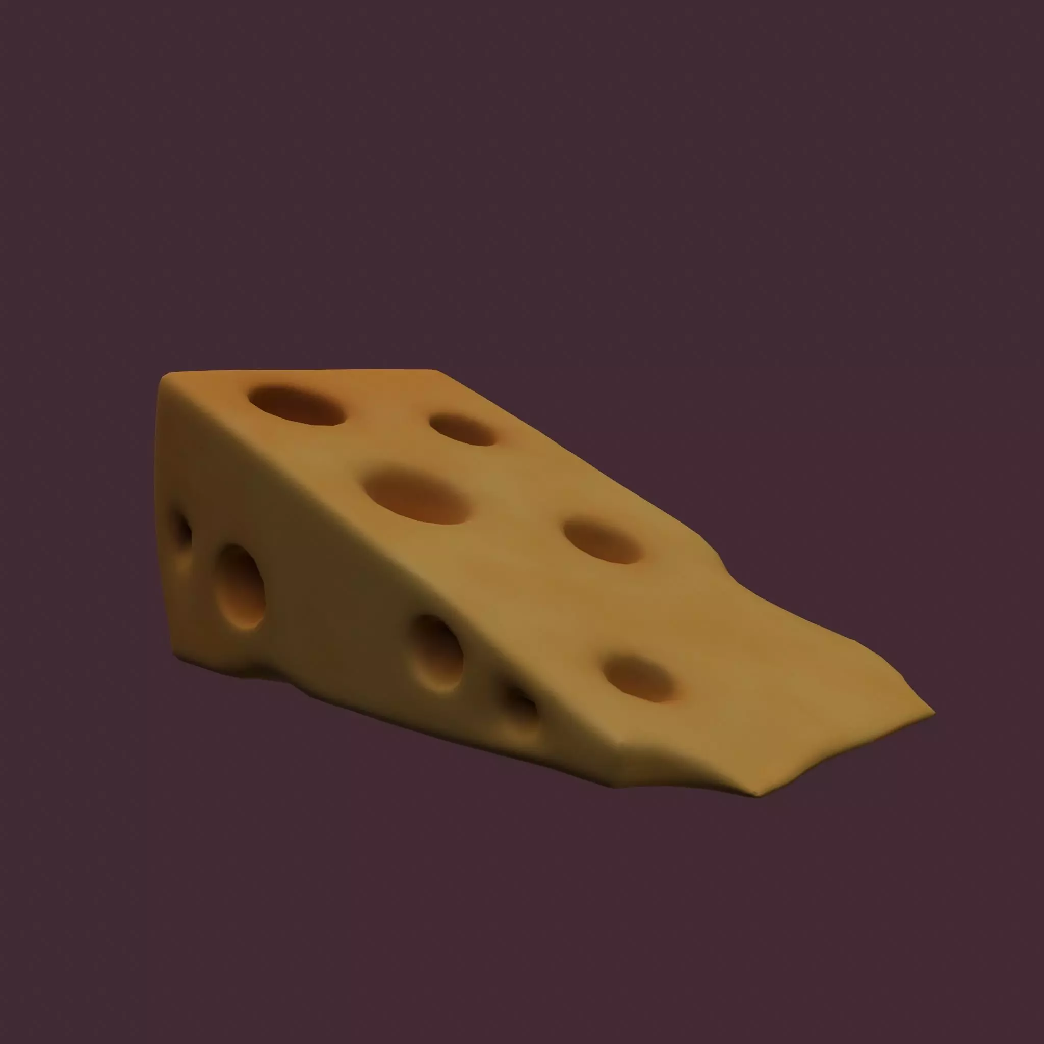 Holed Cheese 3D model_0