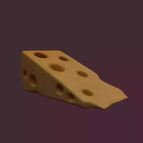 Holed Cheese 3D model