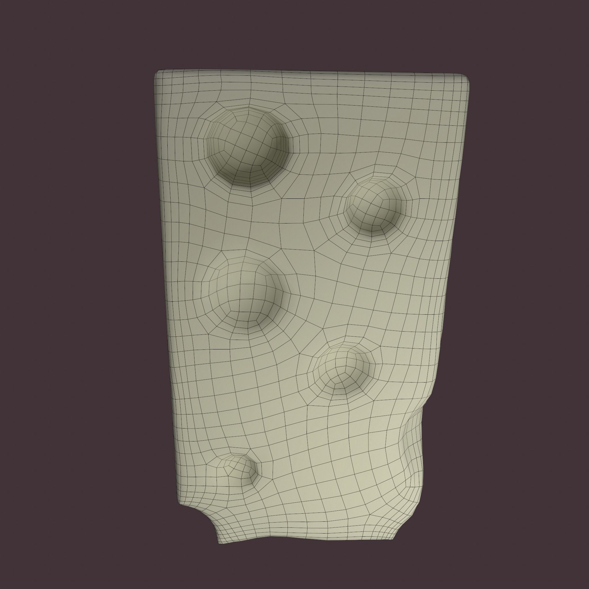 Holed Cheese 3D model_29
