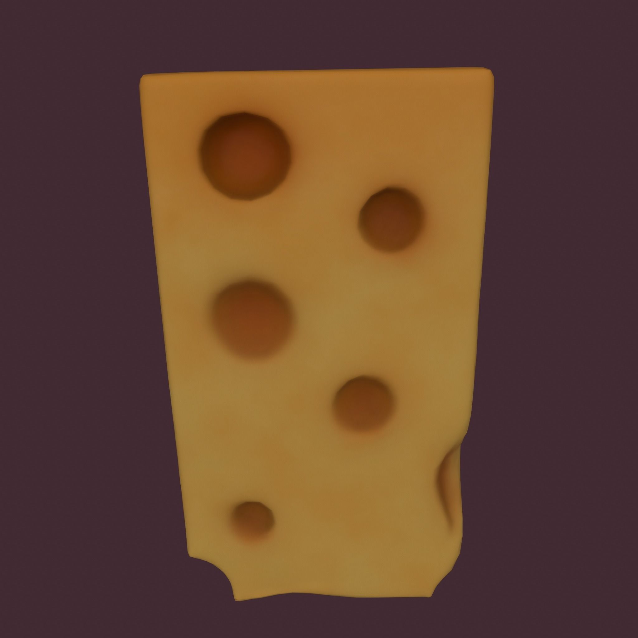 Holed Cheese 3D model_11